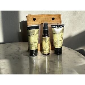 NEW!WEN by Chaz Dean Sweet Almond Mint 3Piece Travel Pouch:2Conditioners & 1Mist